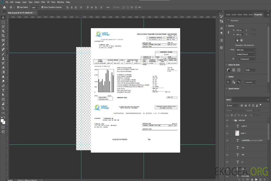 Facture commerciale des services publics de Yukon Energy, SCR template Facture commerciale des services publics de Yukon Energy, SCR template
